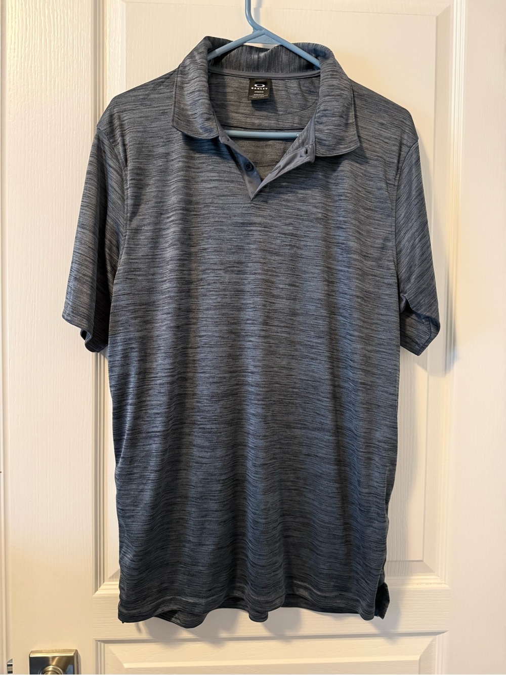 Oakley Men's Heathered Navy Gray Polo